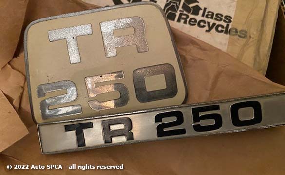 Triumph TR250 Badge