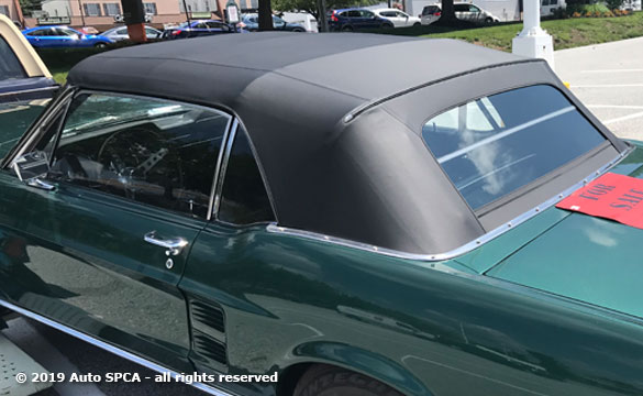 Ford Mustang Convertible Top from Rear Driver Side.